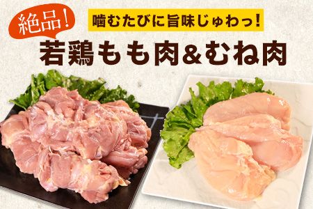 熊本県産 若鶏むね肉 約2kg×2袋/もも肉 約2kg×1袋 計3袋 たっぷり大満足！計6kg！《1月中旬-2月末頃出荷予定》---fn_ftrmix_r7_17000_6kg_bc1---