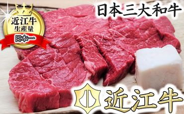 【総本家　肉のあさの】５等級近江牛カットステーキ（もも）【500ｇ】【AE13SM】