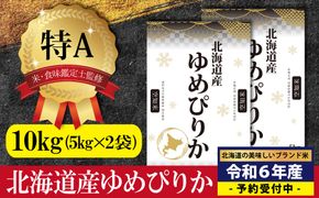 『先行予約』「令和6年産」北海道産ゆめぴりか10kg(5kg×2)【特Aランク】米・食味鑑定士監修 配送地域指定＜3月より発送開始＞【1606102】