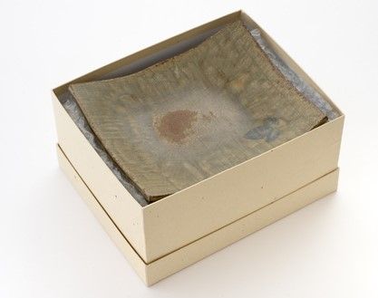 [P024] 真葉手灰釉長角皿　５枚セット