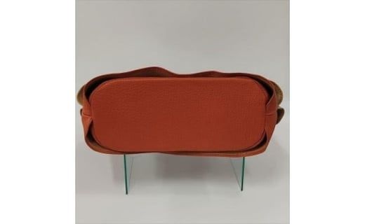 「鞄工房　香」三色フリルトートバッグ オレンジ FAA3032