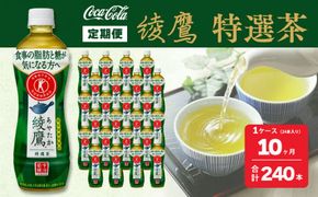 【10ヶ月定期便】綾鷹「特選茶」 500ml×240本(10ケース) ※離島への配送不可