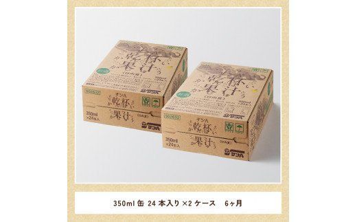 【6ヶ月 定期便 】サンA 日向夏酎ハイ「サンA乾杯果汁」缶（350ml×48本）【全6回 酒 お酒 チューハイ リキュール アルコール 度数３%】 [F3011-t6]