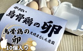 159-2041-01　（10個入り）湘南で育った平飼い、烏骨鶏の卵。大磯まるしん農園【 たまご 神奈川県 大磯町 】