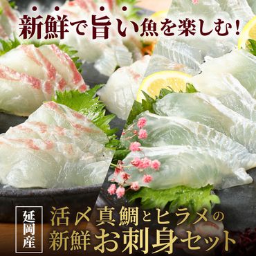 豪華白身の饗宴！延岡産活〆真鯛とヒラメの新鮮お刺身セット　N019-ZB809    請関水産