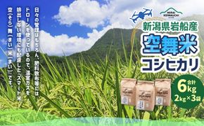 A4148 【令和6年産米】空舞米　新潟県岩船産 コシヒカリ精米6kg