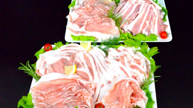 常陽さん家の SPF 美味豚 詰合せ 計 1.1kg 食べ比べ セット 豚肉 ロース しゃぶしゃぶ用 300g×2 バラ焼き肉用 500g 計 1.1kg 国産 ブランド豚 銘柄豚 茨城 SPF認定 農場 焼肉 焼き肉 豚ロース 豚バラ ロース バラ お肉 [BW001us]