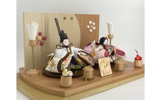 428. 伝統工芸士 蘇童の ひな人形『手まり雛 ころろ ショコラ＆ベリー』 匠の技 親王飾り