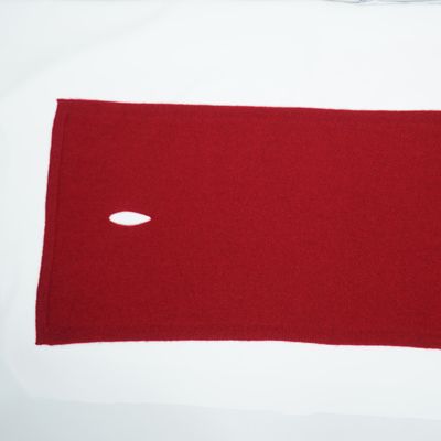 E1405国産カシミヤ糸使用国内生産カシミヤ１００％ショートマフラー（ワイン）