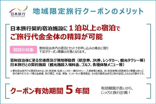 三重県名張市　日本旅行　地域限定旅行クーポン150,000円分