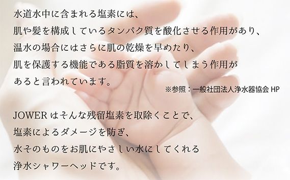 除塩素シャワーヘッド「JOWER(ジョワー)」 JS217-W [No.156]
