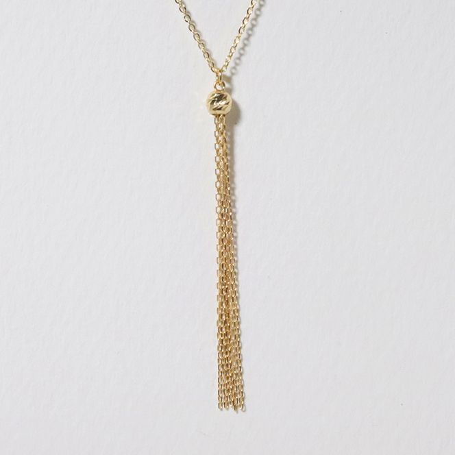 K18　ミラーボールタッセルペンダント（小）BQ-115