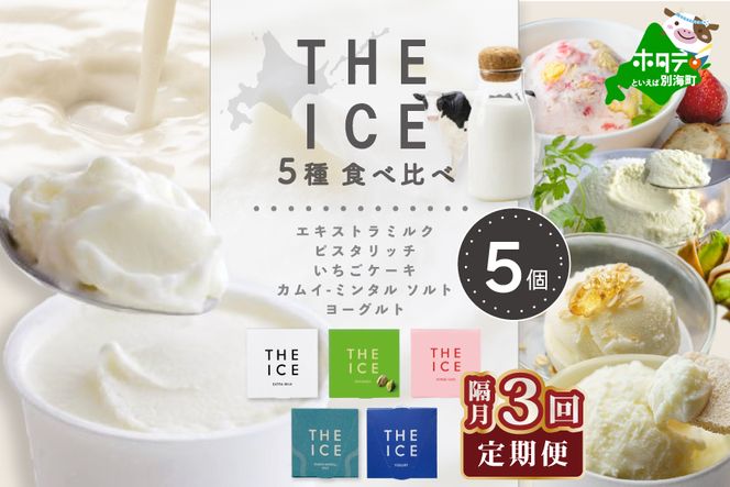 【隔月3回定期便】【THE ICE】5種食べ比べ 5個セット【CJB030206】