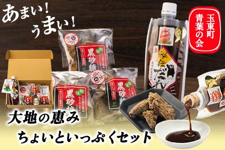 青葉の会 大地の恵みちょいといっぷくセット[30日以内に出荷予定(土日祝除く)]黒砂糖 秘伝だれ---gkt_aob_1_ipkset---