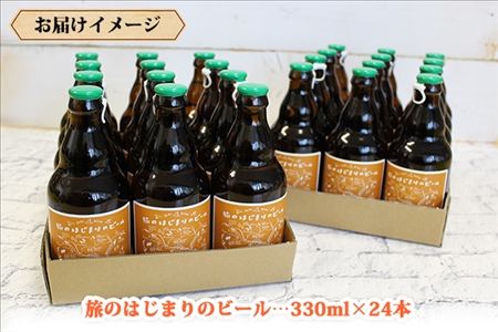 北海道 旅のはじまりのビール 330ml×24本セット ビール クラフトビール 地ビール 酒 お酒 麦酒 beer HOTEL NUPKA プレゼント 手土産 贈り物 ギフト gift お取り寄せ 送料無料 十勝 士幌町【L09】