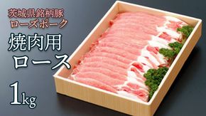 ローズポーク　ロース(焼肉用)　１ｋｇ　[AC001ya]