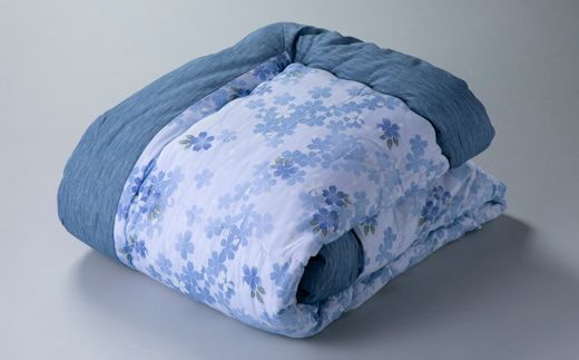 【K-843】近江産業　高島ちぢみの肌掛けふとん大判タイプ【高島屋選定品】