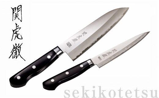 TBS「ララLIFE」で紹介されました(R5.5) H55-33 関虎徹 V金10号 三徳＆ペティ 包丁2本セット【飛騨・美濃すぐれもの認定品】（安田刃物）