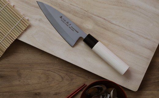 H6-123 左利き用 濃州正宗作 ステンレス和包丁 出刃 135mm