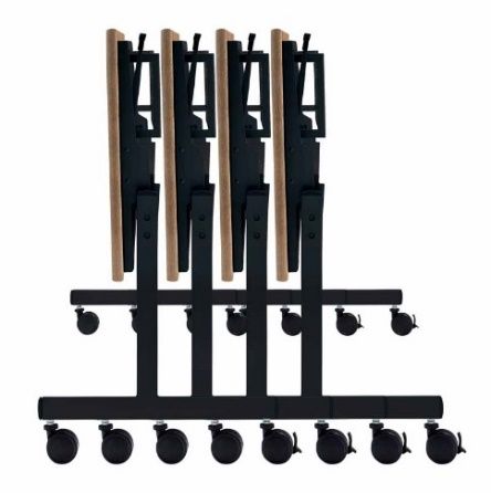 ミーティングテーブル 1200×450 KV1245-NN（1.ナチュラル） スタッキング デスク キャスター テーブル 愛西市 / タック株式会社[AEAH018-1]