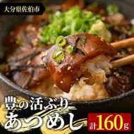 ＜お試し用＞あつめし (計160g・80g×2袋) あつめし 海鮮 りゅうきゅうブリ 漬け丼 魚 惣菜 おつまみ 海の直売所 【AS124】【海べ (株)】