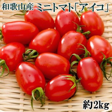 【4月出荷分】和歌山産ミニトマト「アイコトマト」約2kg（S・Mサイズおまかせ） ※北海道、沖縄、離島への配送不可 ※2024年4月上旬～4月下旬頃に順次発送予定