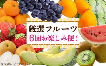 【年6回 旬のフルーツ定期便】旬の果物をお任せで6回お届け みかん ぶどう びわ すいか 梨 いちご メロン キウイなど / 南島原市 / 長崎県農産品流通合同会社 [SCB010]