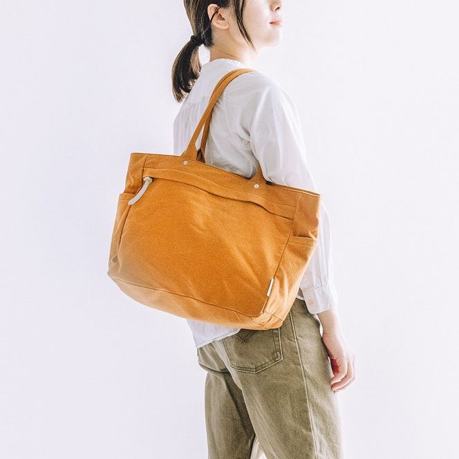 【J-444】HOSOIFUKUROMONO　ワイドトートバッグ　ブルー［高島屋選定品］