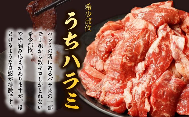 mrz0252 【希少部位】牛肉 うちハラミ 1.2kg 小分け 400g×3P【氷温熟成×特製ダレ 味付き 牛肉 訳あり 不揃い 焼肉 BBQ 野菜炒め】