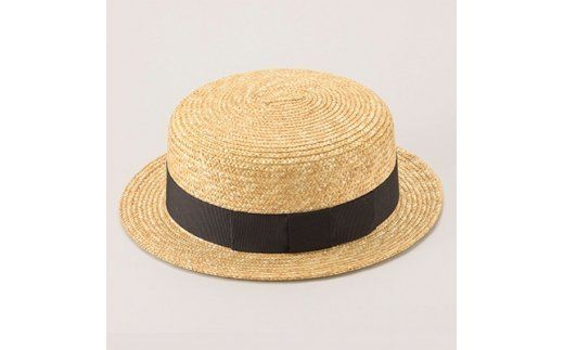 AN051-1 春日部市伝統工芸品 田中帽子店子ども用麦わら帽子　頭囲52cm　　　　　　　UK-H044-NA-52