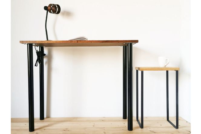 無垢材とアイアンのシェルフ ライトブラウン Lサイズ 32cm 完成品 [新星金属製作所 大阪府 守口市 20940863] 