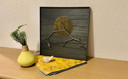 作品「梵（そよぎ）～冬」 S 約310×310mm 【 彫刻 作品 芸術 鉄 壁掛け