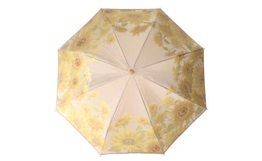 槙田商店【晴雨兼用折りたたみ傘】”絵おり” 向日葵 FAA5059