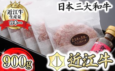 [溢れる肉汁で大人気!]近江牛と黒豚のハンバーグ[900g(150g×6個)]
