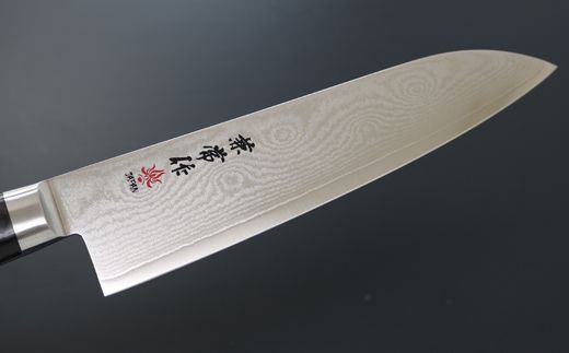 H71-01 兼常作 33層ダマスカス 三徳包丁 180mm 木鞘付 VG-10 ステンレス フルタング 海外でも人気 持ち運びに便利 関の刃物 KC-103～