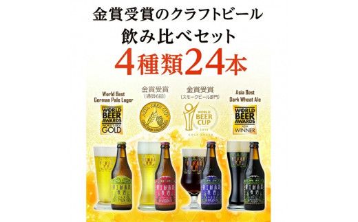 富士桜高原ビール 定番4種24本セット クール便配送 ビール 地ビール 飲み比べ 瓶ビール お酒 酒 詰め合わせ クラフトビール 富士桜高原麦酒 ギフト 贈答 お中元 お歳暮 誕生日 山梨県 笛吹市 100-014