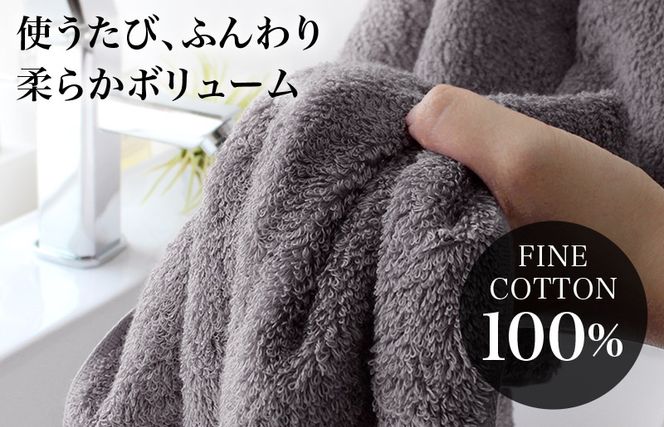 099H1896 【スピード発送】ヒオリエ 上質ホテルタオル バスタオル 2枚 チャコールグレー【タオル 泉州タオル 吸水 普段使い 無地 シンプル 日用品 ふわふわ ふかふか 家族 泉州タオル 一人暮らし】