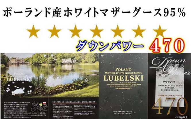 羽毛布団 シングル 羽毛掛け布団 【ポーランド産マザーグース９５％】 羽毛ふとん 羽毛掛けふとん ダウンパワー470 120番手 本掛け羽毛布団 本掛け羽毛掛け布団 寝具 冬用 羽毛布団 FAG088