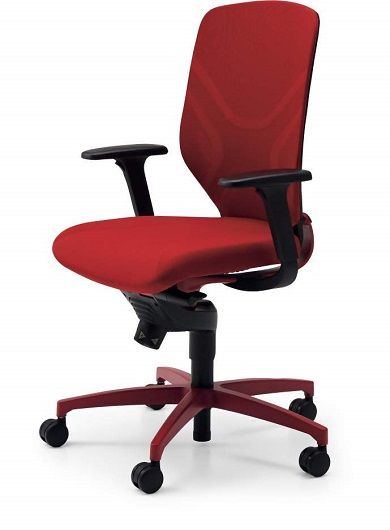 ウィルクハーンチェアー 184レンジ イン(レッド)／肘つき・アルミマットレッド塗装脚　／在宅ワーク・テレワークにお勧めの椅子