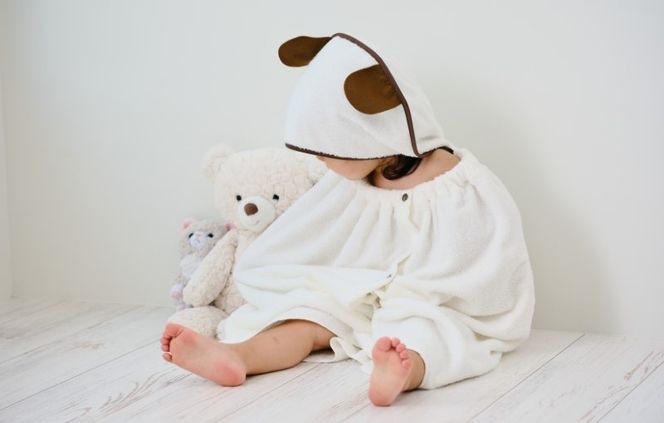 TTT0004 【高島屋選定品】オーガニックコットンベビーガウン【タオル 国産 シンプル 日用品 ベビー】