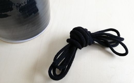 [P058] マスクゴム（リリヤン8本針）4mm×100m（抗ウイルス&抗菌加工済み）【黒】