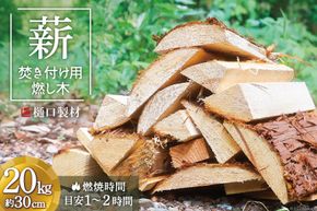 薪 焚き付け用 燃し木 20kg バーベキュー BBQ キャンプ 焚き火 まき [樋口製材 山梨県 韮崎市 20743149] 