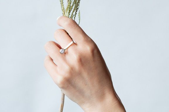 【L－0331】サスティナブルでエシカルなダイヤモンド　リステッソ　ラボグロウンダイヤモンドリング　AQ-144