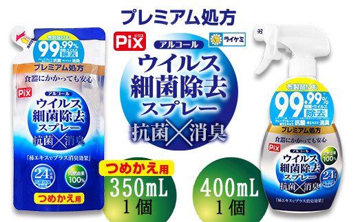 477.【ウイルス感染症対策】アルコール消毒スプレーセット(A477-1)