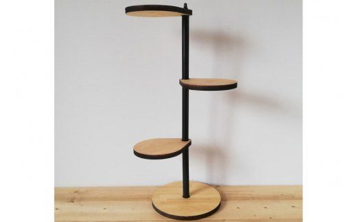 しずくのスタンドシェルフ 3段タイプ ナチュラル（天然木/完成品） [新星金属製作所 大阪府 守口市 20940977] 