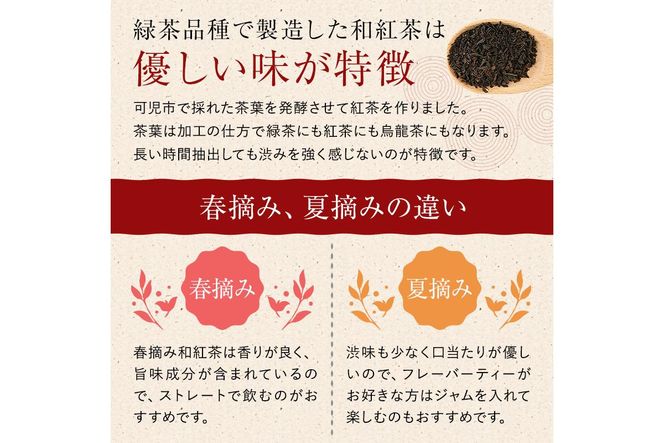 水野茶園のお茶 和紅茶セット（春摘み 40g×３袋・夏摘み 45g×４袋）【0022-006】