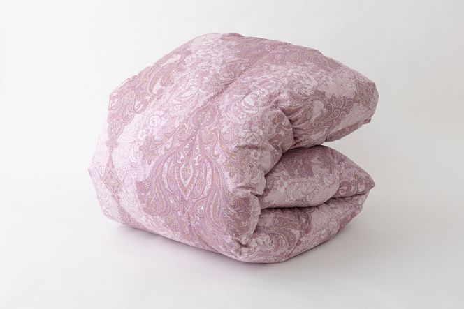 羽毛布団 シングル ホワイト ダック ダウン 93％1.3kg ブルガリア産 80番手サテン (エリーヌピンク) 本掛け / 川村羽毛 / 山梨県 韮崎市 [20743609] 羽毛 布団 羽毛ふとん 本掛け布団