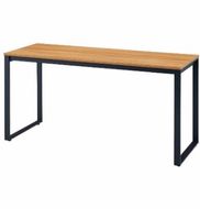 MTKTミーティングテーブル 幅160（5.天板ナチュラル×脚部ブラック） ミーティング 打ち合わせ 作業机 家具 テーブル 愛西市 / タック株式会社 [AEAH014-5]