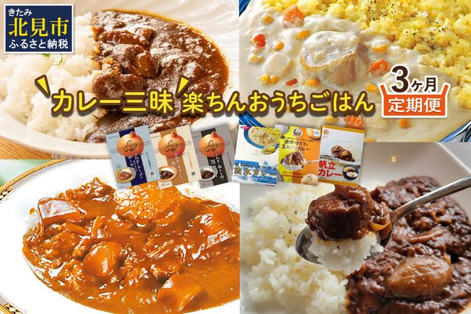 【3ヶ月定期便】 ＼カレー三昧／楽ちんおうちごはん ( カレー レトルトカレー 定期便 )【999-0112】