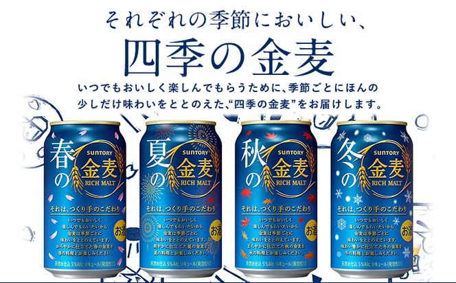 12ヶ月定期便“九州熊本産” 金麦 350ml×24本 １ケース（計12回お届け 合計12ケース:350ml×288本）阿蘇の天然水100％仕込 金麦 ビール (350ml×24本) ×12カ月《お申込み月の翌月から出荷開始》 ギフト サントリー株式会社---sm_kmgtei_23_135500_24mo12num1---